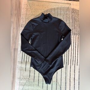 Abercrombie Long Sleeve Mock Neck Bodysuit Medium Black